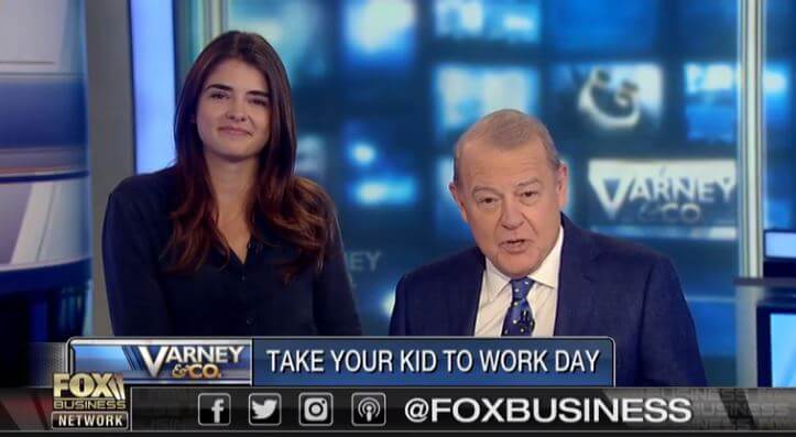 Deborah Varney's husband Stuart Varney and daughter, Angela Varney.